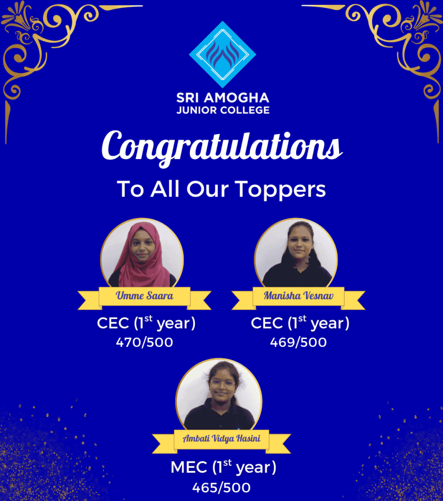 Intermediate & Junior College in Hyderabad -SAJC CEC first year toppers