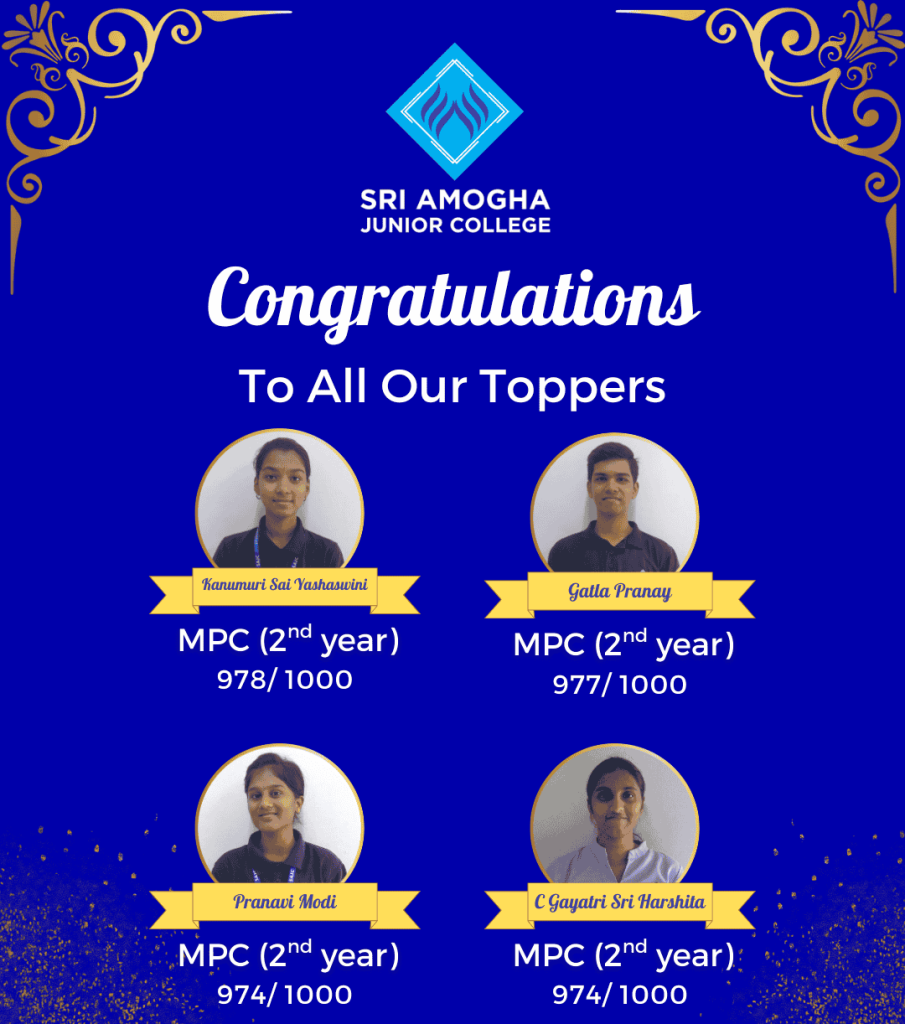 Intermediate & Junior College in Hyderabad -- SAJC MPC second year toppers
