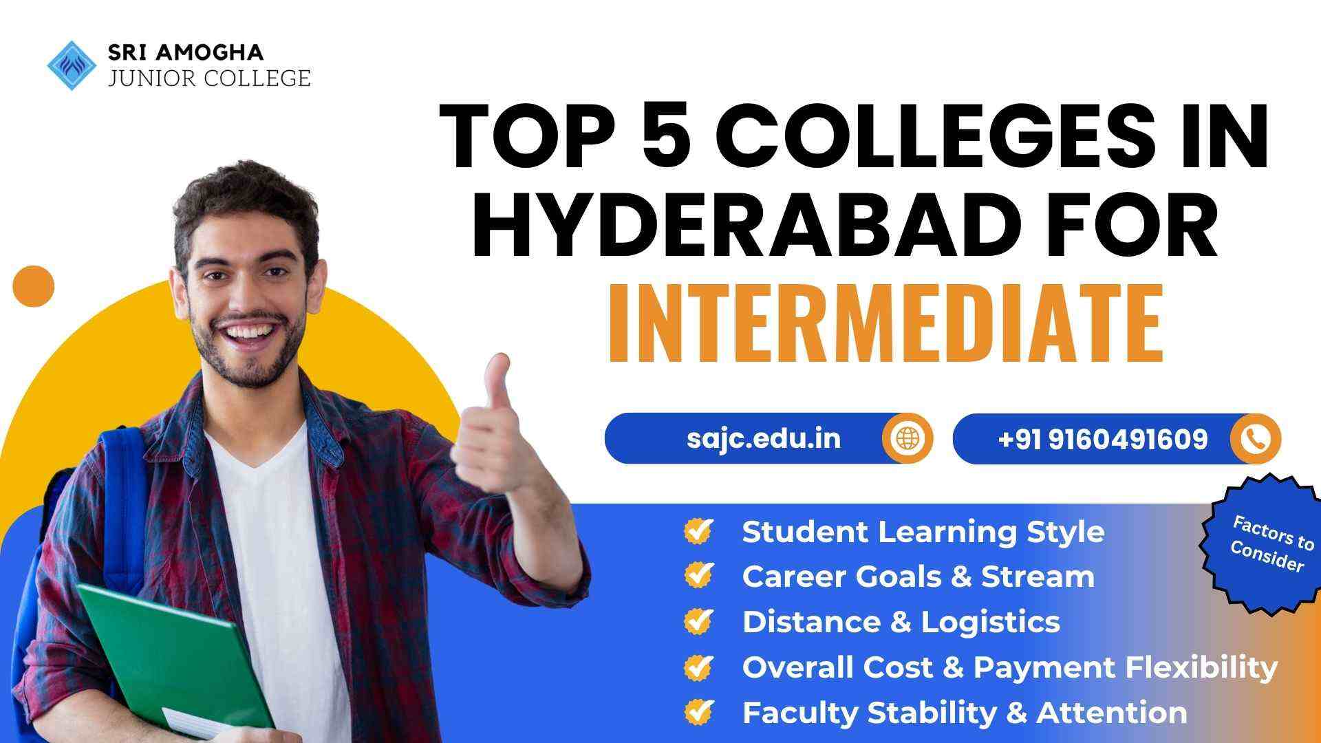 Top 5 Colleges in Hyderabad for Intermediate- SAJC- Sri Amogha Jr College