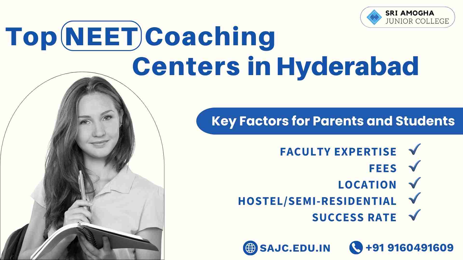 Top 5 Neet Coaching Centres Hyderabad - sri amogha junior college SAJC